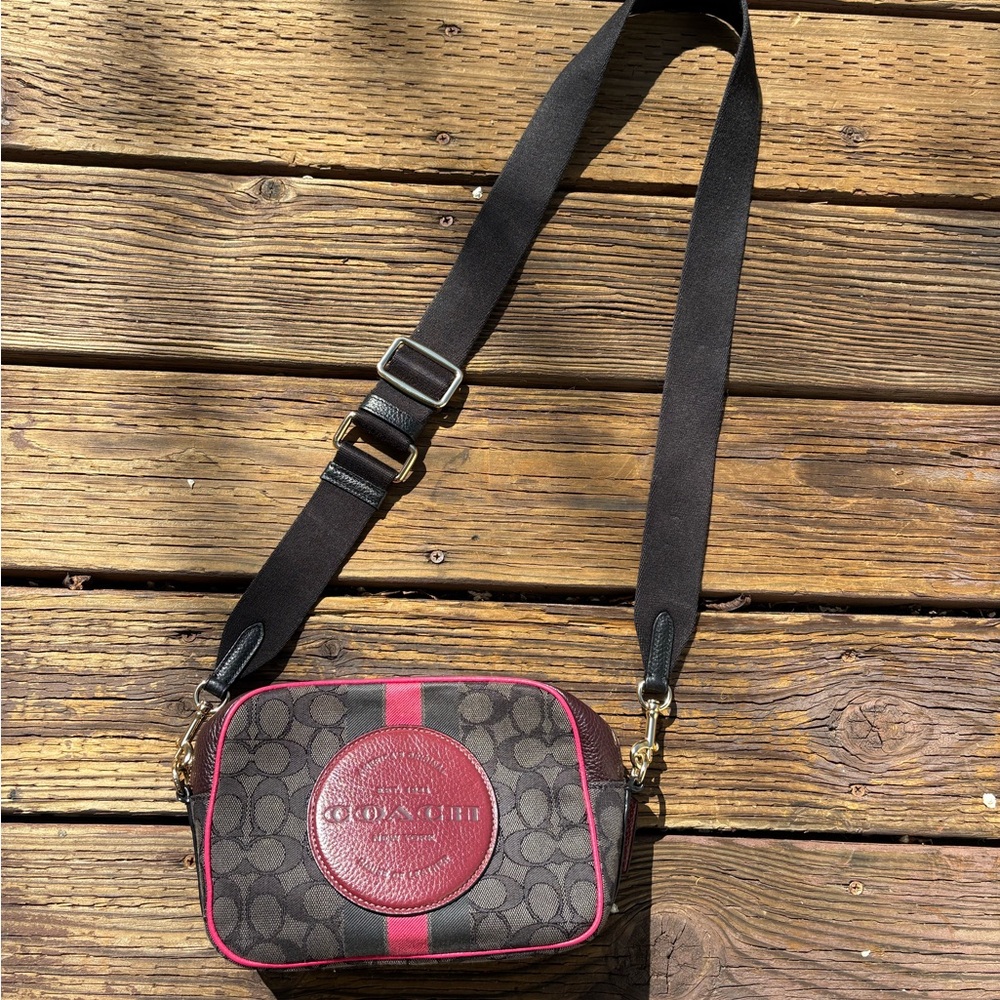 Coach Hot Pink and Gray Crossbody Bag AUTHENTIC